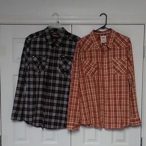 2 mens long sleeves XXL